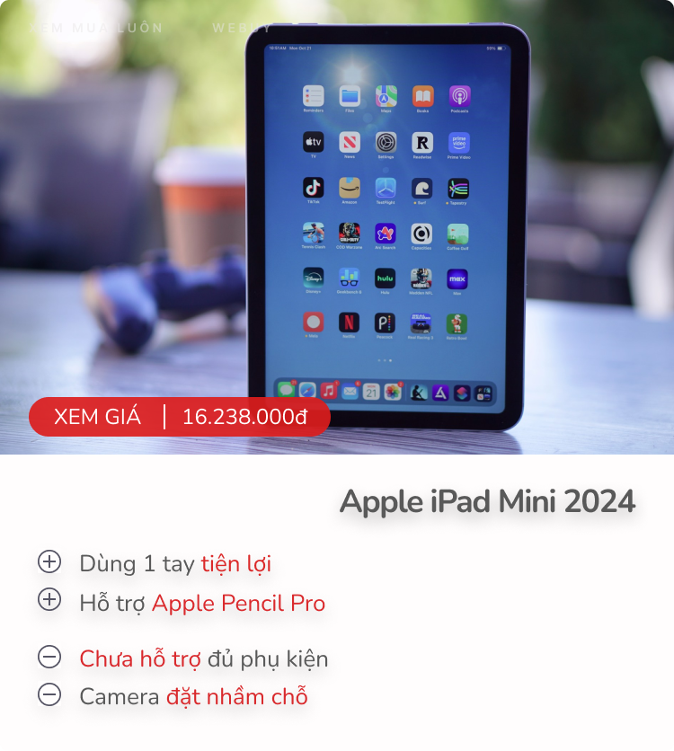 The Verge gọi tên 4 iPad đáng tiền nhất 2025: Máy nào cũng The Verge gọi tên 4 iPad đáng tiền nhất 2025: Máy nào cũng