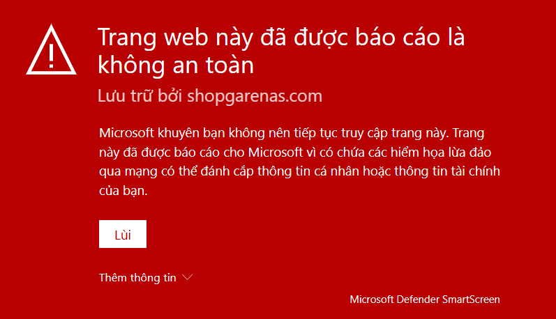 Kết quả kiểm tra của Scam.vn cho thấy trang web này hoàn toàn không đáng tin cậy.