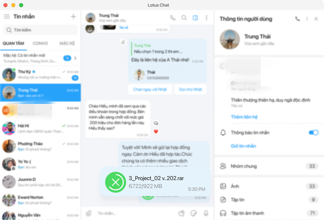 Một tính năng Lotus Chat cung cấp miễn phí dù app chat khác Một tính năng Lotus Chat cung cấp miễn phí dù app chat khác